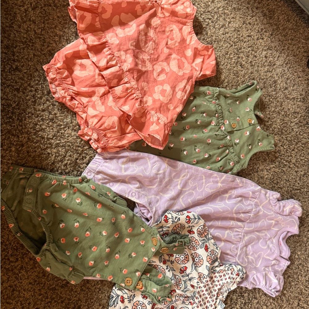 Carter's Kids One Pieces Bodysuits - Pink, Green, Purple, White